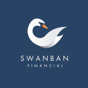 Swanban Financial logo Designed by Mark Boehly - Graphicsbyte Creative