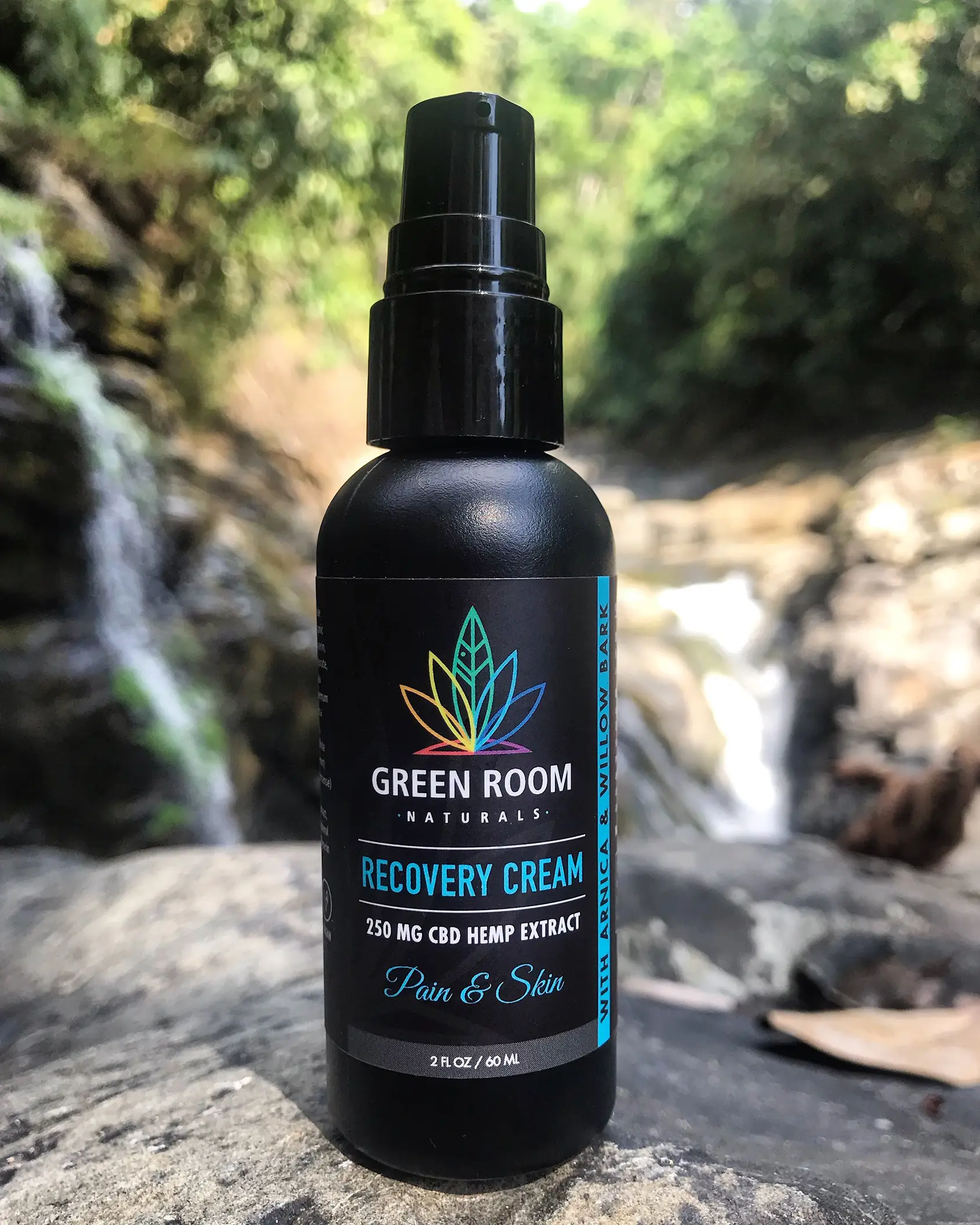 Green Room Naturals CBD Recovery Cream Packaging - Graphicsbyte