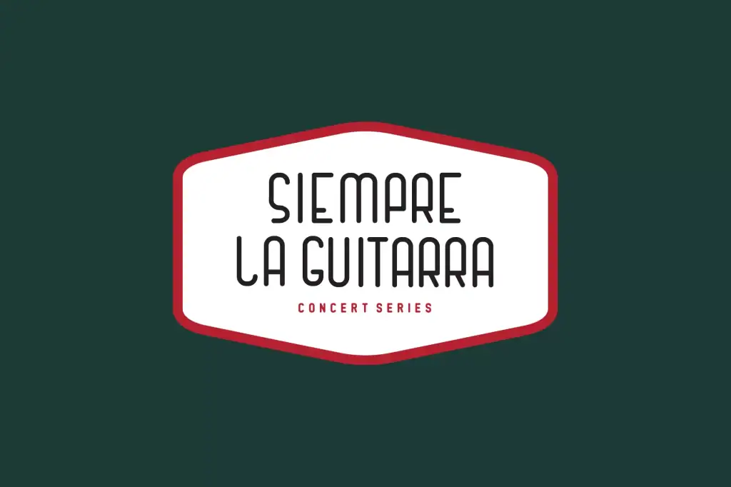 Siempre La Guitarra Typeface Badge - David Tutmark - Mark Boehly - Graphicsbyte