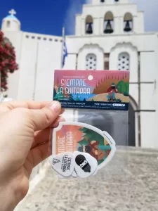 Siempre La Guitarra Guitar Pick Packs and Sticker Santorini Greece - Graphicsbyte
