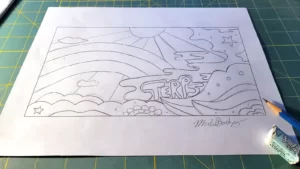 4/20 Background Sketch - True Terpenes - Illustrated by Mark Boehly - Graphicsbyte