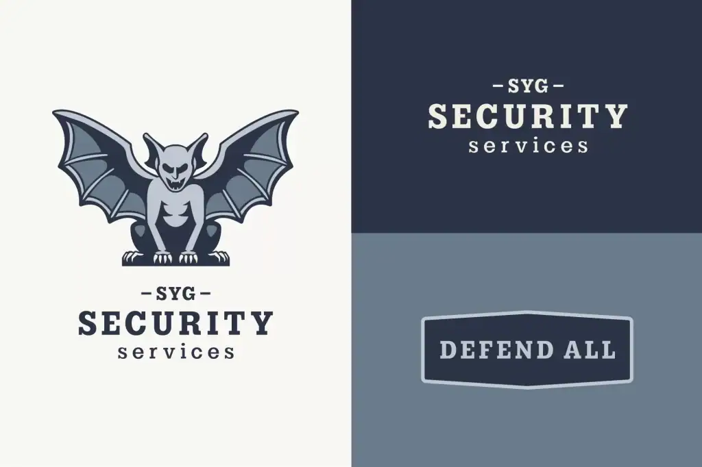 SYG Security Services Gargoyle Logo - Designed by Mark Boehly - Graphicsbyte