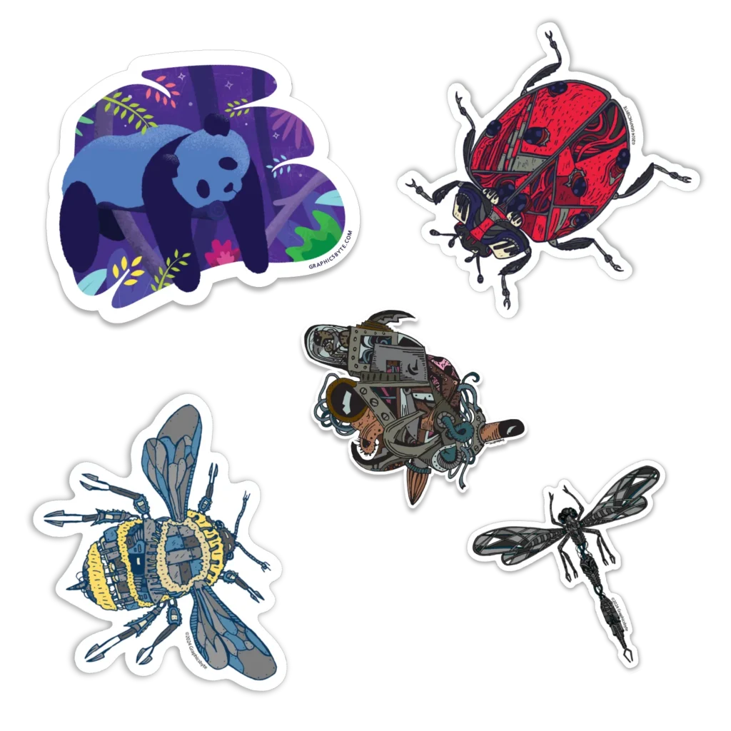 Graphicsbyte Stickers Illustrated by Mark Boehly
