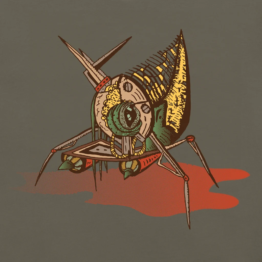 Space Tick Tee (Bella + Canvas) - Illustrated by Mark Boehly - Graphicsbyte