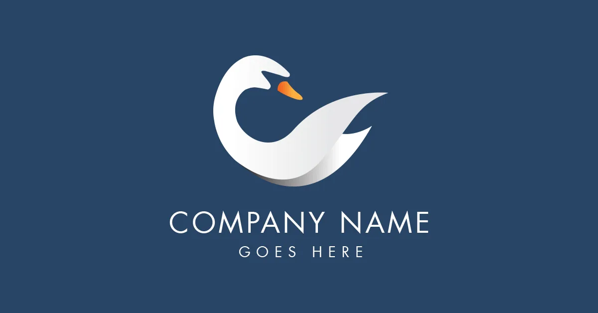 White Swan Logo For Sale - Graphicsbyte