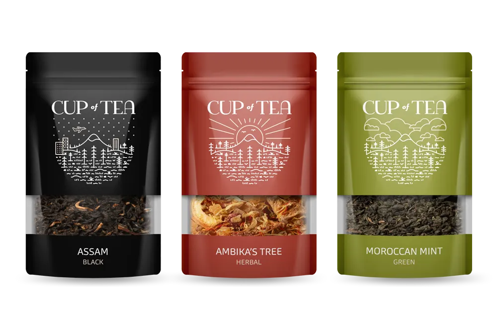 Cup of Tea Clackamas Loose-leaf tea Packaging by Mark Boehly - Graphicsbyte