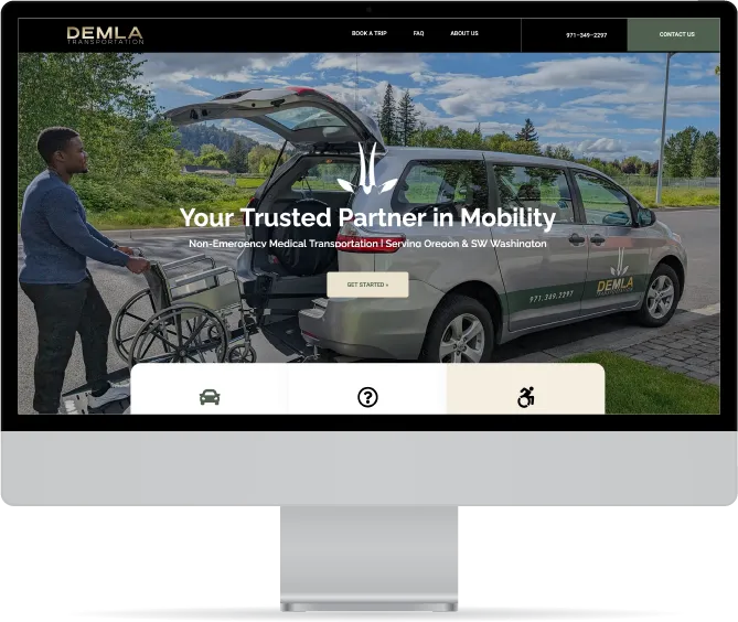 Demla Transportation - NEMT Web Development - Graphicsbyte