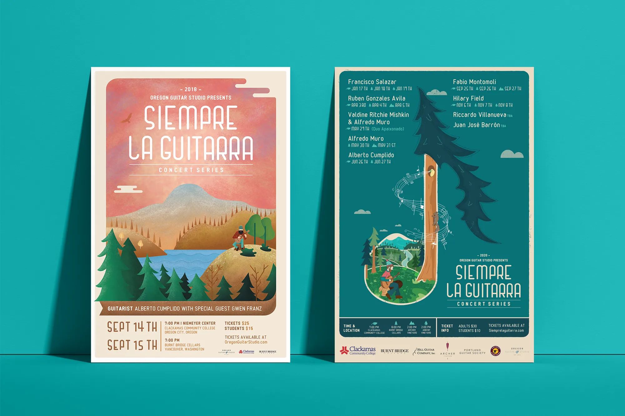 Siempre La Guitarra Poster Design - Illustrated by Mark Boehly - Graphicsbyte