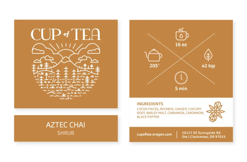 Aztec Chai - Cup of Tea Clackamas Oregon - Graphicsbyte