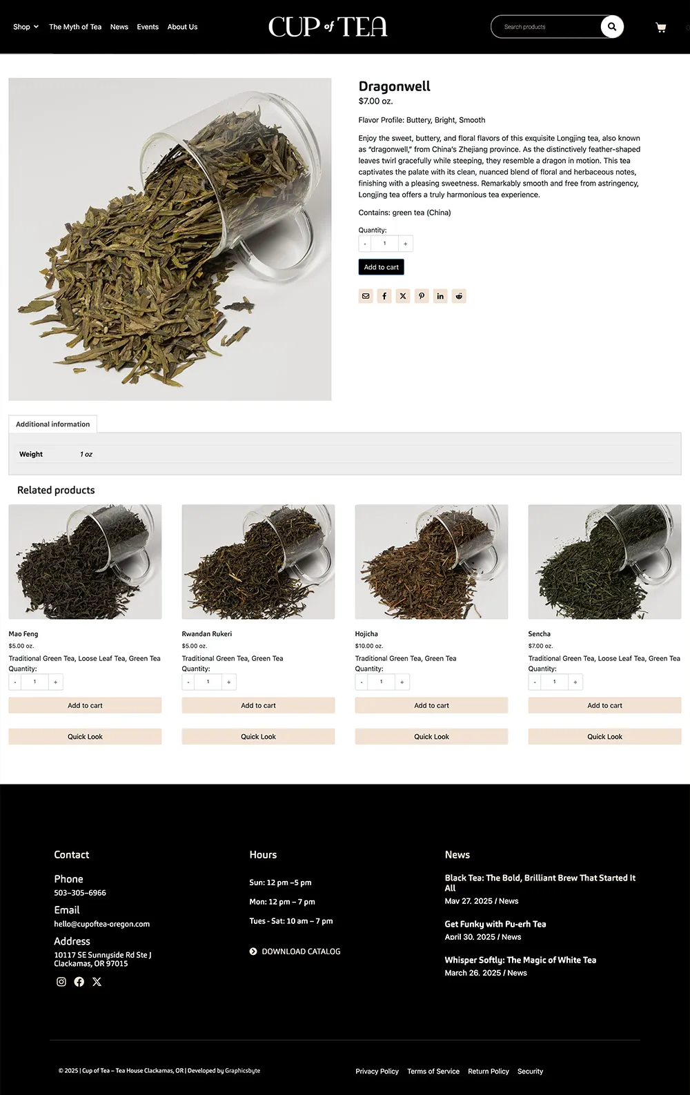 Dragonwell Green Tea - Cup of Tea Website - Graphicsbyte