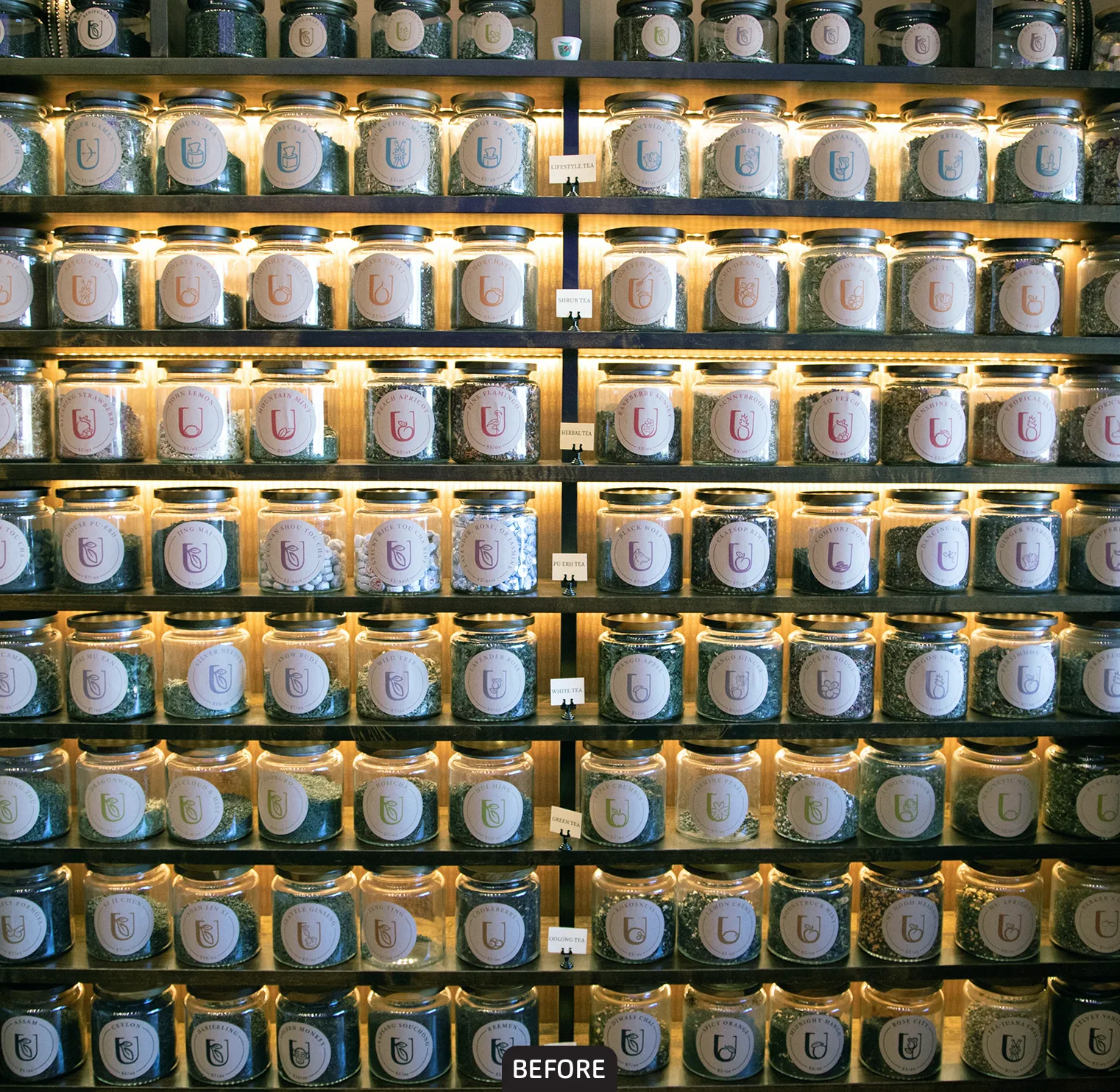 Tea Wall Before