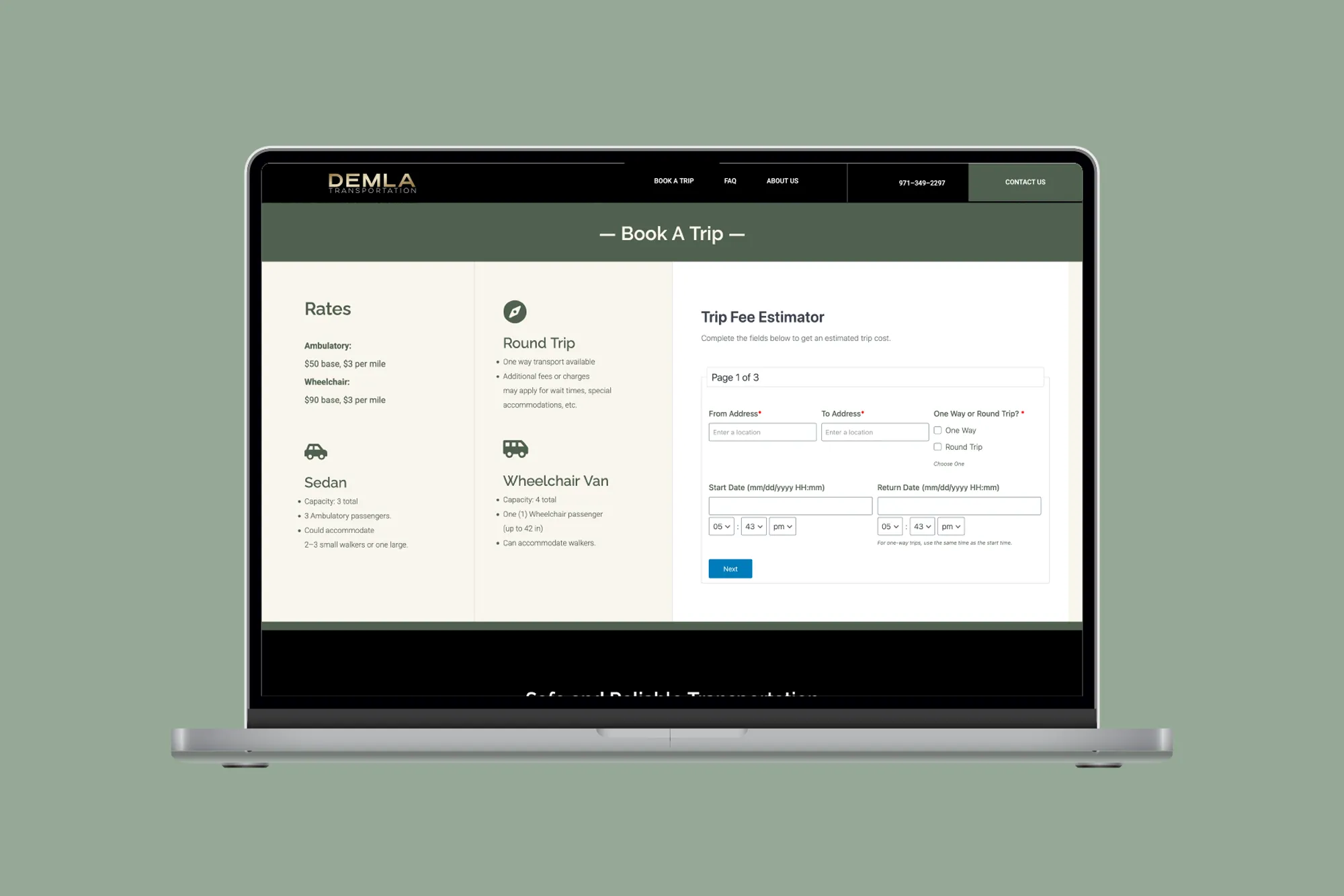 Support & Maintenance - Demla Transportation - Laptop - Graphicsbyte