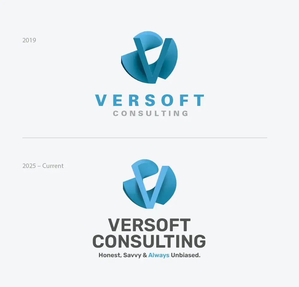 Versoft Consulting Logo Evolution - Graphicsbyte