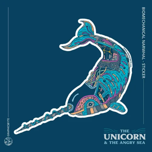 The Unicorn Sticker Illustrated by Mark Boehly - Graphicsbyte