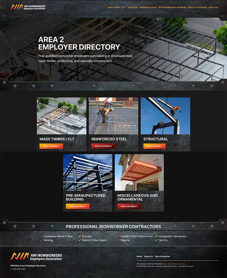 NW Ironworkers Employers Association - Carpe Viam Group - Graphicsbyte