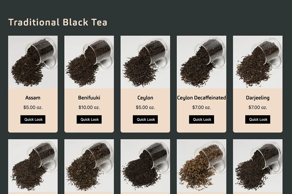 eCommerce Website Design - Cup of Tea Clackamas - Graphicsbyte