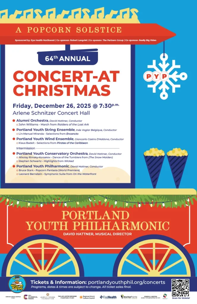Portland Youth Philharmonc Concert At Christmas A Popcorn Solstice Graphicsbyte