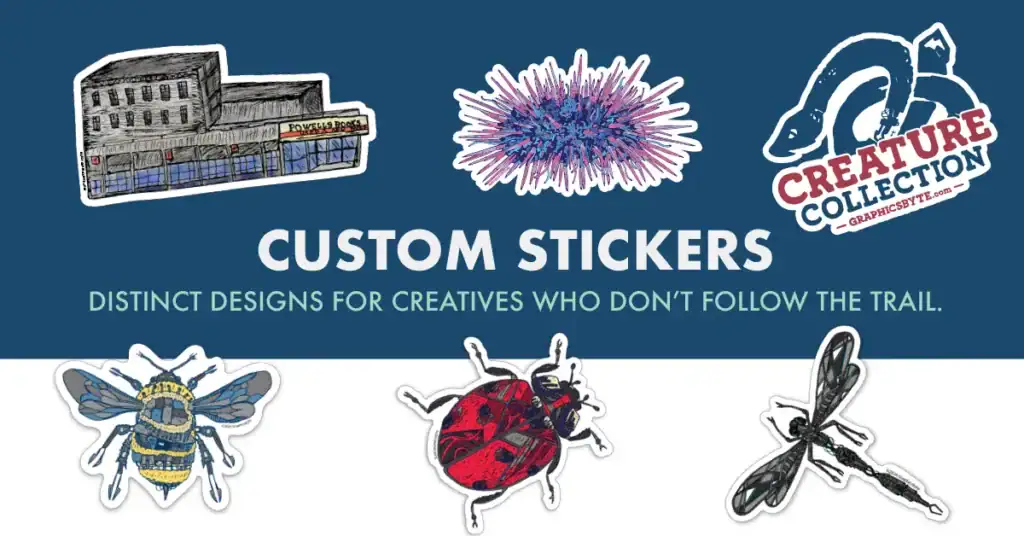 Spot Illustration Custom Stickers by Mark Boehly Graphicsbyte