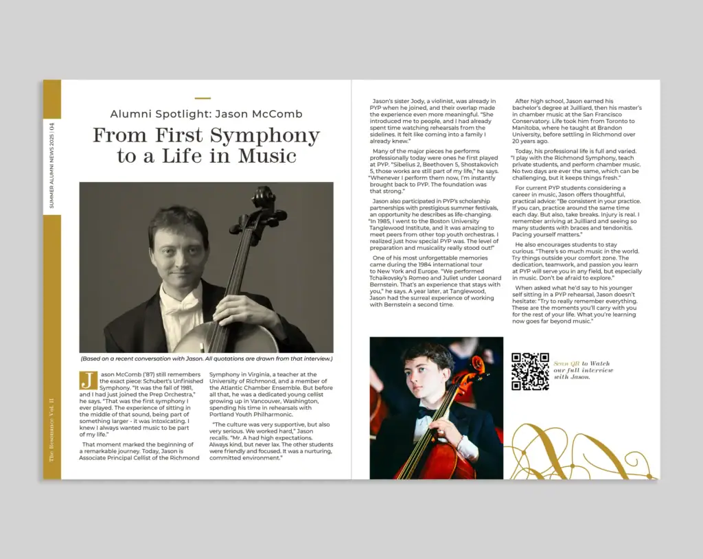 Alumni News The Resonance Vol 2 Spread Graphicsbyte