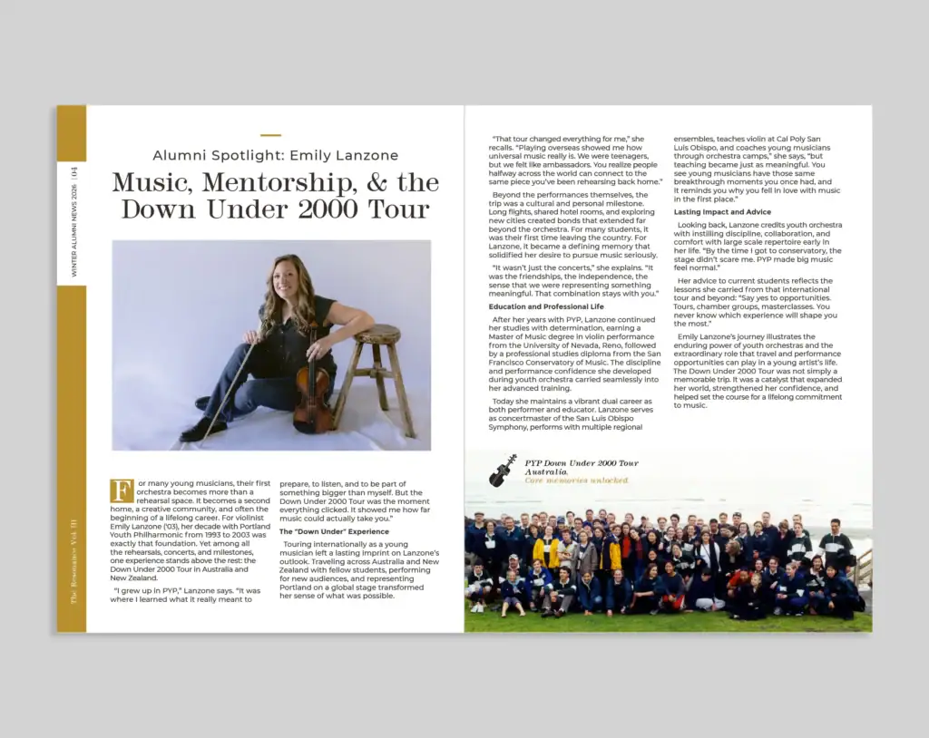 Alumni News The Resonance Vol 3 Spread Graphicsbyte