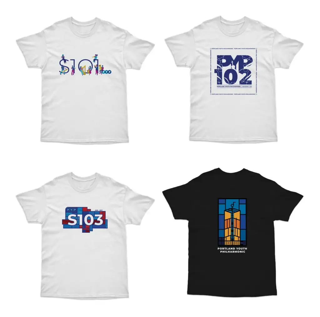 Season 101, 102 and 103 Graphic T-Shirts - Portland Youth Philharomic - Graphicsbyte