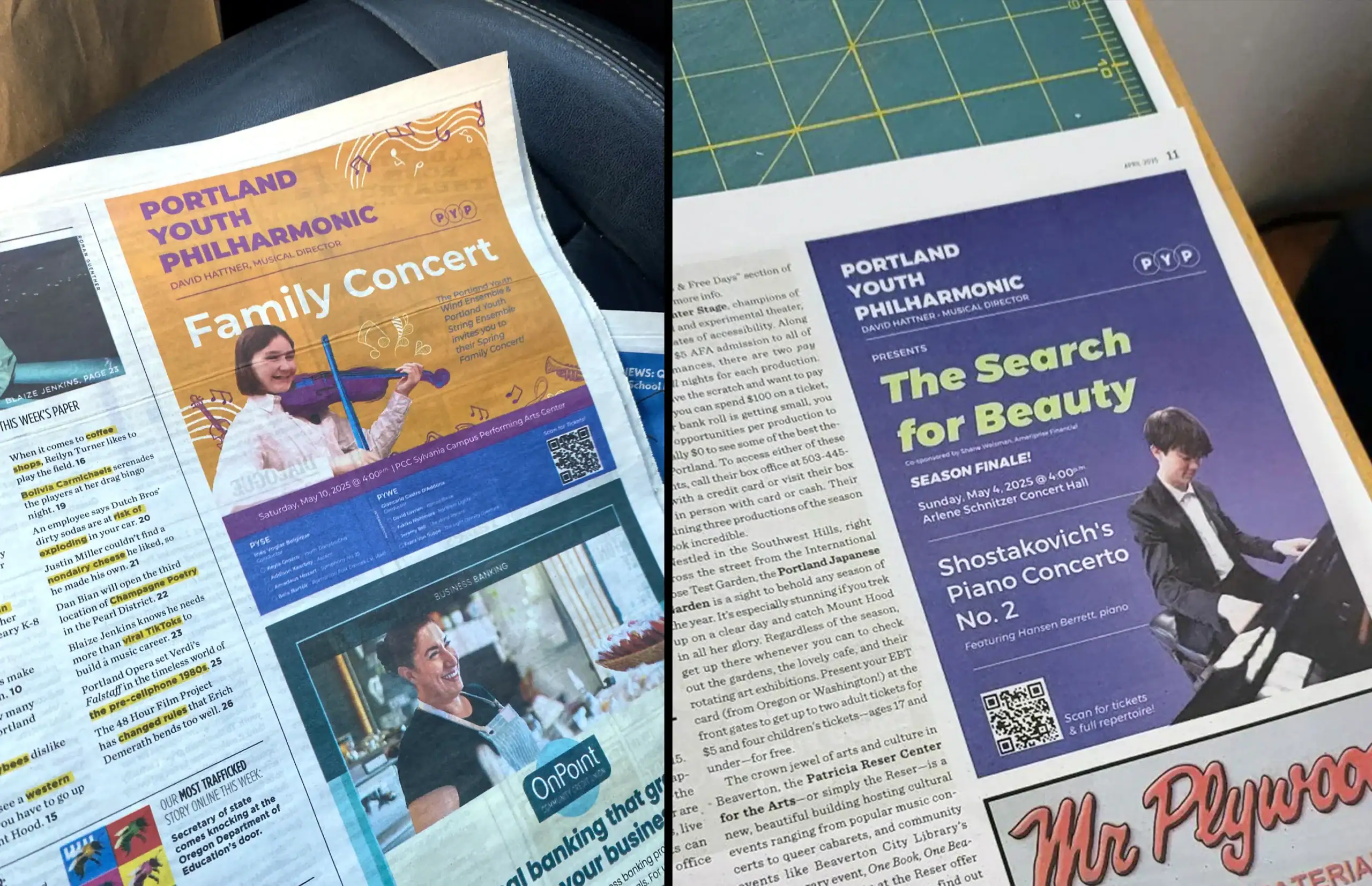 Portland Mercury Portland Youth Philharmonic Display Ads-Graphicsbyte