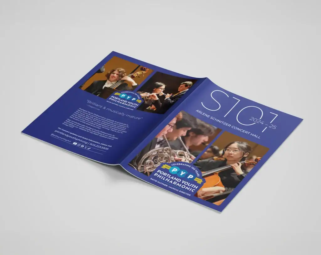S101 Program Book Cover-Portland Youth Philharmonic - Graphicsbyte