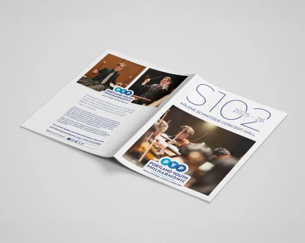 S102 Program Book Cover Portland Youth Philharmonic - Graphicsbyte